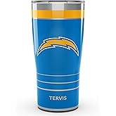 Tervis Traveler NFL Los Angeles Chargers - MVP Triple Insulated Tumbler Travel Cup Keeps Drinks Cold & Hot, 20oz, Stainless Steel