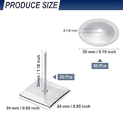 PATIKIL 30mm Self Stick Insulation Pins, 50Sets