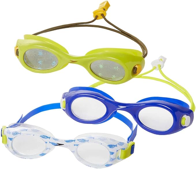 Kids Speedo Swim Goggles 3Pack (Blue, White, Green), Goggles Amazon Canada