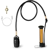 2 Inch Inflatable Pipe Plug, Sewer Test Ball Pipe Test Plug with Pump | 39.4" Extension Hose, PVC-Coated Steel Safety Cable &amp; Valve Tool for Plumbing Pressure Testing and Drain Blocking