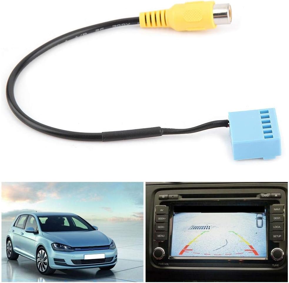 Rear Camera Cable, Car Reverse Rear View Camera Adapter Cable Video Cable Parking Camera Video Extension Cable with Detection Wire - Image 3