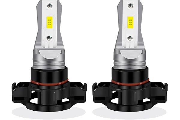 LEDYOTRY PSX24W 2504 LED Fog Light Bulbs or DRL, 4000LM Super Bright 6000K Xenon White, 12276 Fog Lights Bulb Replacement for