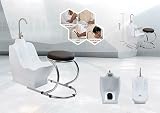 EVOLVE Wudu Wash Basin Ablution Chair Long Tap Chrome Trap Waste view 4