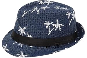 Summer Panama Hat Short Brim Fedora Hat Trilby Hat Tree Print Summer Beach Sun Hat for Men Women