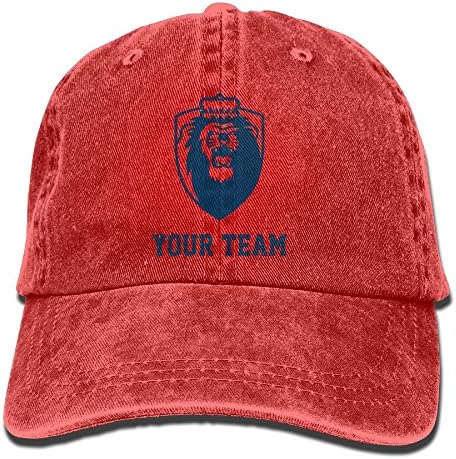 Big Blue Monarchs Shield Hat Snap-Back Hip-Hop Cap Baseball Hat Head-Wear Cotton Trucker Hats Red