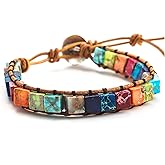 Boho Friendship Bracelet, 3 to 6 Inch Wrap Natural Stone Bracelet, Inspirational Gifts Bracelets Handmade Colorful Gemstone Jewelry, Adjustable Inspirational Bracelets for Women