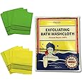 FOUBA 8 pcs Asian Exfoliating Bath Washcloth - Yellow - Green