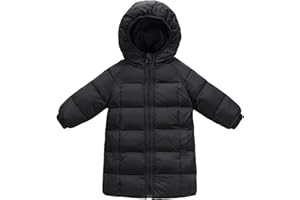 Happy Cherry Baby Girls Long Down Coats Lightweight Outwear Winter Hooded Jackets