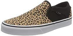 Vans Women's Asher Sneaker, Cheetah Black White, 8