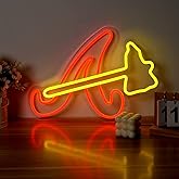 Baseball Neon Sign For Wall Decor - LED Baseball Team Logo Neon Sign For Man Cave Bedroom,Parties, Bars, Office Wall Art And Game Room Decor