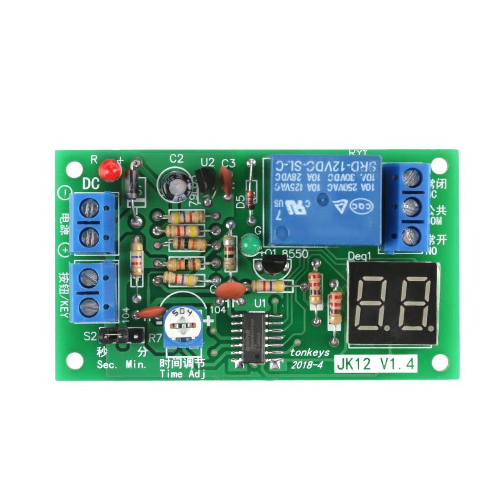 12V Timer Off Switch + Akozon Timer Relay Module Dc12V Led Display Countdown Timing Timer Delay Turn Off Relay Switch Module Adjustable Timer Delay 12V