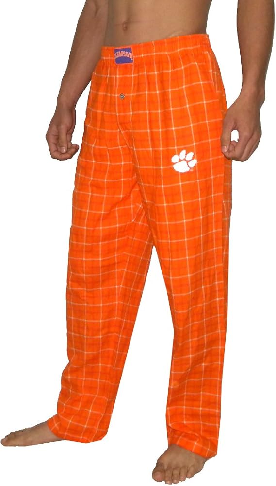 orange and black pajama pants
