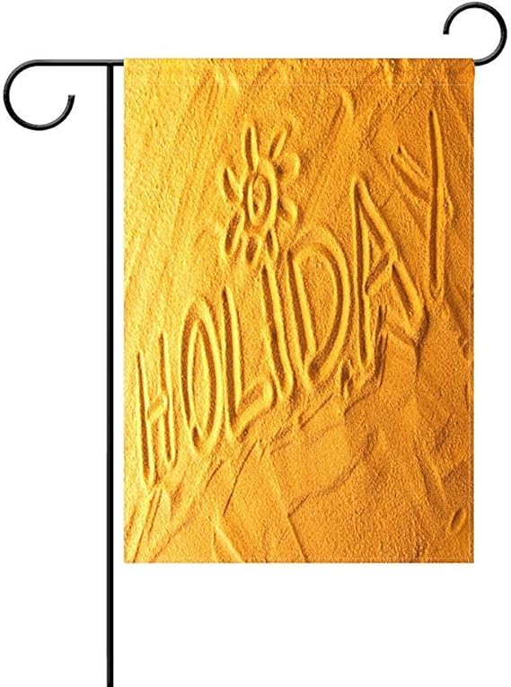 Novelcustom Garden Flags,Sonnenschein-Feiertags-Sandstrand-Garten