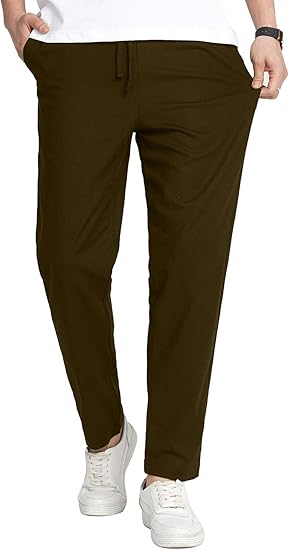 Amazon Harrms パンツ 麻 メンズ チノパン サルエルパンツ ハロンパンツ 無地 ゆったり ズボン ウェストゴム レジャー カジュアル 夏 スウェット 薄手ジョガーパンツ スキニー タイドパンツ 10色 ロングパンツ 通販