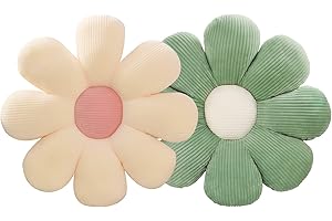 ZAKUN Flower Pillow, 2PCS Flower Floor Pillow Seat Cushion,Daisy Pillow Flower Shaped Pillow, Cute Flower Pillows Decorative Throw Pillow, Plush Flower Pillow Floor Butt Cushion for Home Décor