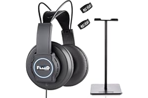 Fluid Audio Focus Headphone Mixing & Playback System with Software Bundle with Audiomate Headphones Stand and 2x Cable Ties