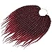 Silike Micro Crochet Braids For Kids(24Root/Piece, 6Pieces)10 inch Senegalese Twist Synthetic Hair Extension
