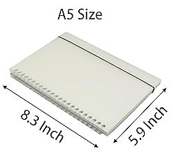 Yansanido Spiral Notebook, 3 Pcs A5 Thick Plastic