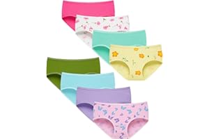 Finihen Teen Girls Underwear Soft Hipster Panties Polyester Brief Multipack | Stretch polyester blend fabric,Elastic waist,Assorted colors,For daily wear