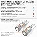 194 LED Light Bulb, Yorkim® 7th Generation,12V,5730,T10 6-SMD LED Bulb, Replacement and Reverse White Bulbs,Used for Signal Lights, Trunk Lights, Dashboard Lights, Parking Lights (Pack of 10)