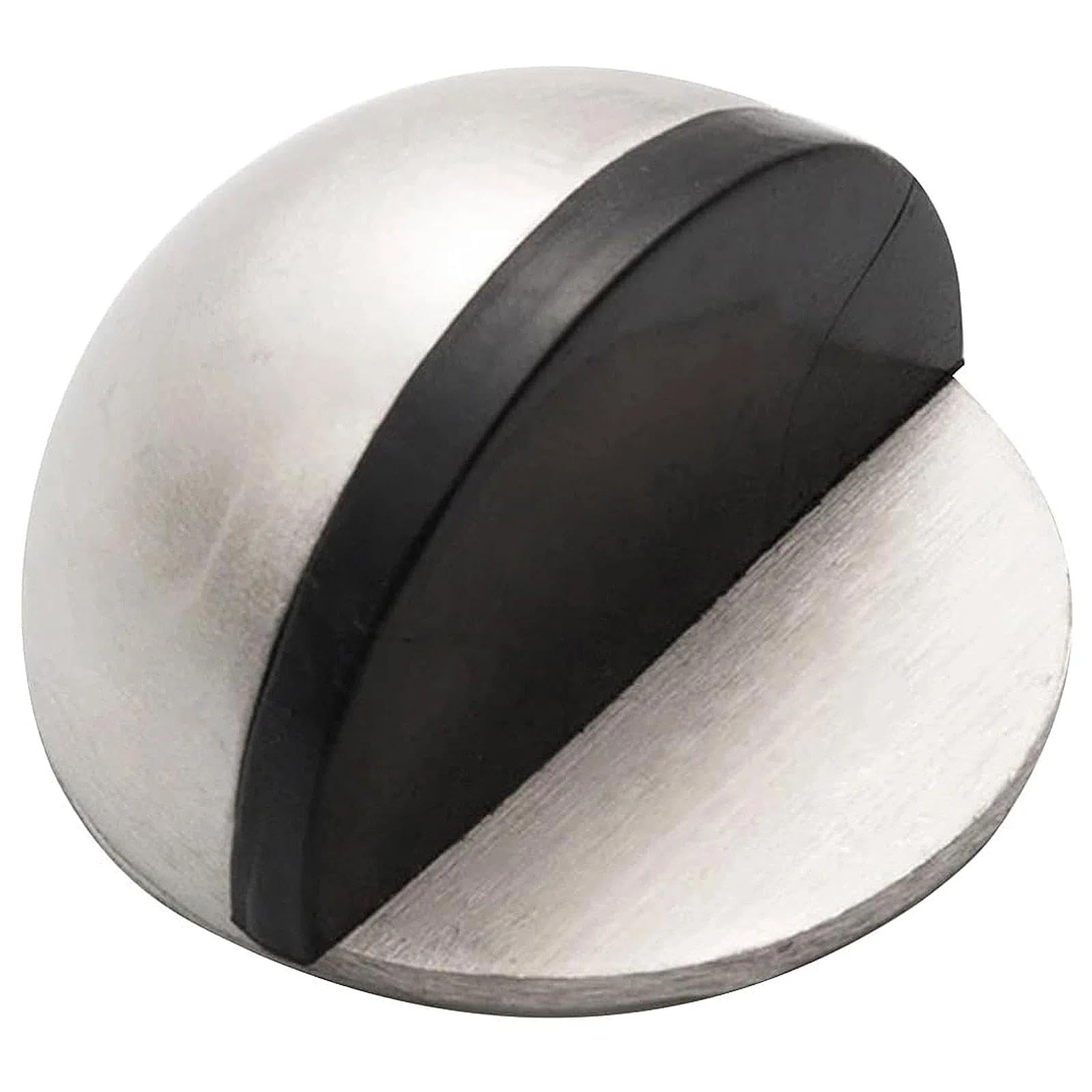 Aczyqws 1PCS Stainless Steel Door Stoppers Polished Oval Half Moon Door Stop Clever Wall Protection for Home School or Office Floor