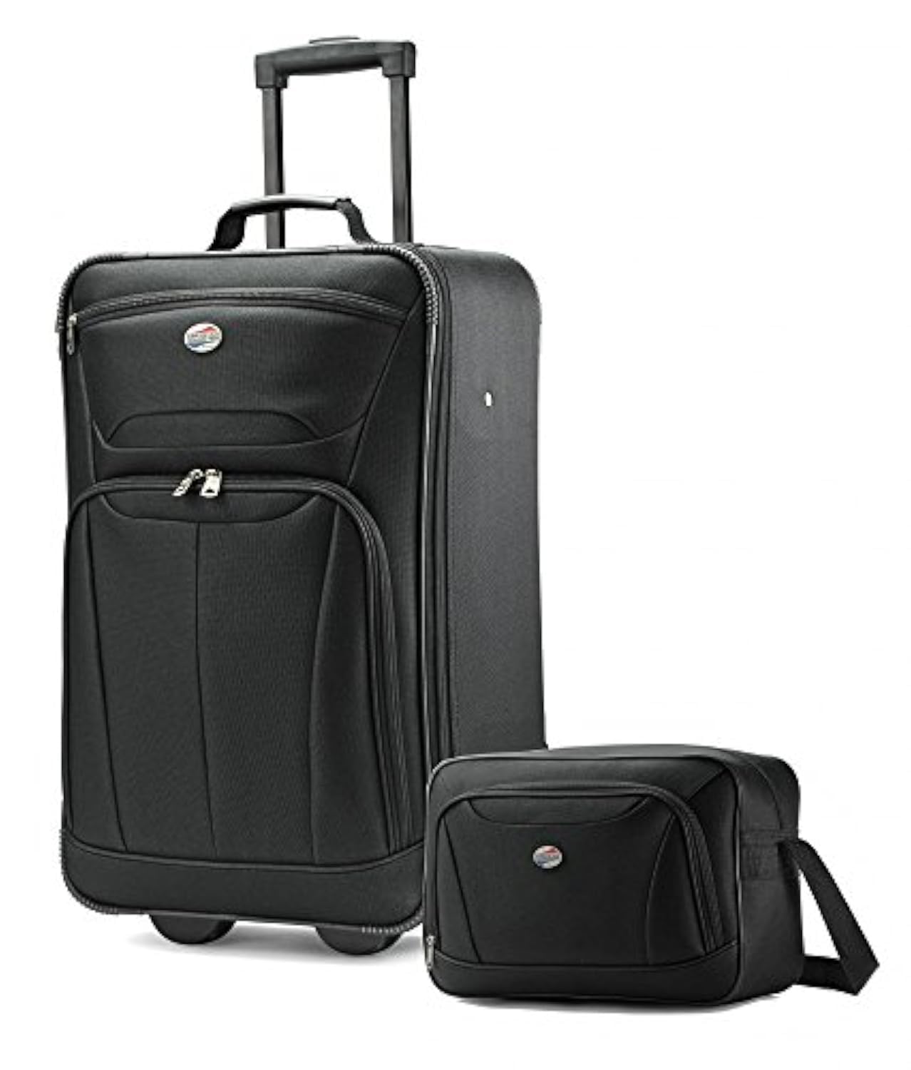 Photo 1 of American Tourister Fieldbrook II Softside Upright Luggage Set, Black, 2-Piece Set (tote/21)