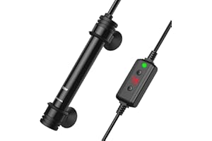 NICREW 100W Aquarium Heater with Temperature Adjustable Controller & Dual Sensors, 10-20 Gallon Submersible Fish Tank Heater, Overheat Protection