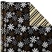 Hallmark Reversible Christmas Wrapping Paper Bundle, Black and Gold (Pack of 4, 150 sq. ft. ttl.) (5JXW1737)