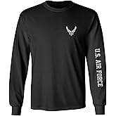zerogravitee U.S. Air Force Grey Sleeve Print Adult Long Sleeve T-Shirt