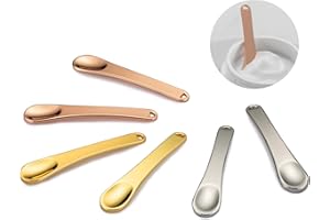 6 Pcs Metal Cosmetic Spatula Set, Reusable Makeup Skincare Scoops for Creams,Lotions,Moisturizers(Rose Gold,Gold,Silver)