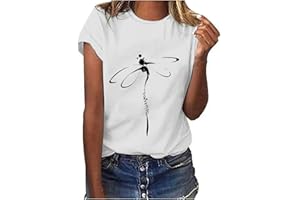 OutTop Sunflower Graphic Tee T Shirt for Women Short Sleeve Tunic Tops Summer Crewneck Casual Shirts Tee Top