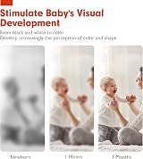 Hahaland Tummy Time Cards 0-6 Months 20 Pieces High Contrast Black White view 4