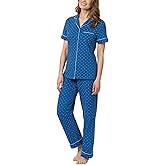 PajamaGram Women’s Pajamas - PJ For Women Set, Short Sleeve, 100% Cotton