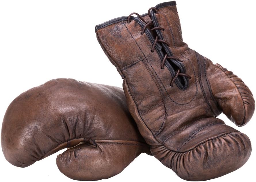 Boxing Gloves; Vintage Dark Brown Amazon.co.uk Sports & Outdoors
