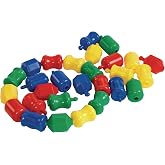 Excellerations Early STEM Linking Pop Beads for Toddlers - Set of 28 | Fun Connecting Snap-Lock Beads, Storage Bin Included