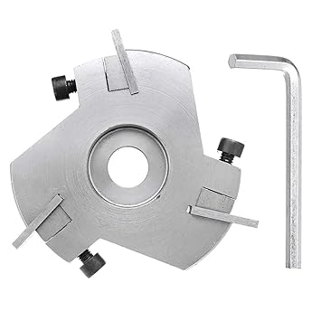 Festnight Grinder Disc Wood Carving Woodworking Detachable 3 Blade Root Milling Cutter