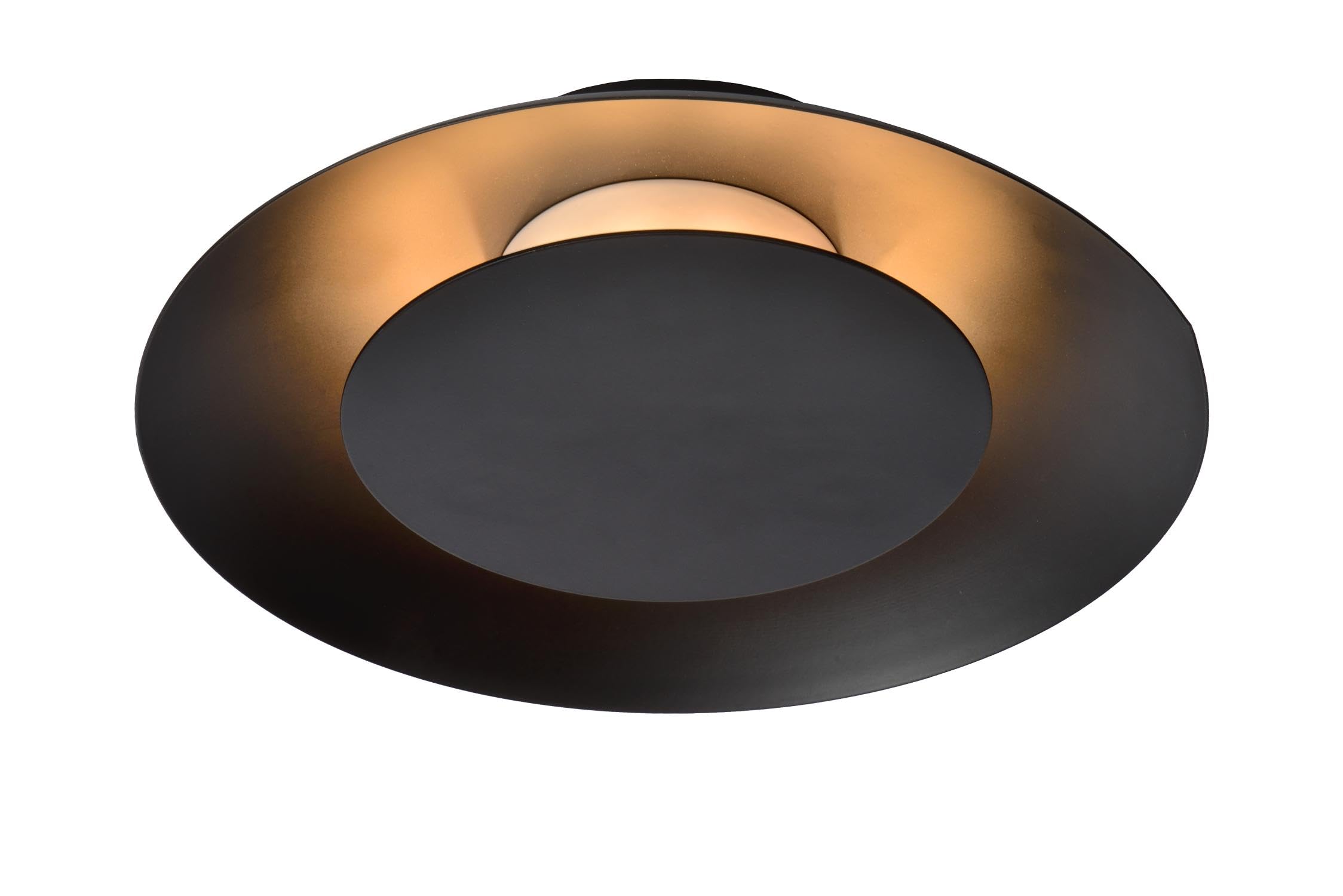 LUCIDE FOSKAL - Flush Ceiling Light - Ø 21,5 cm - LED - 1x6W 2700K - Black