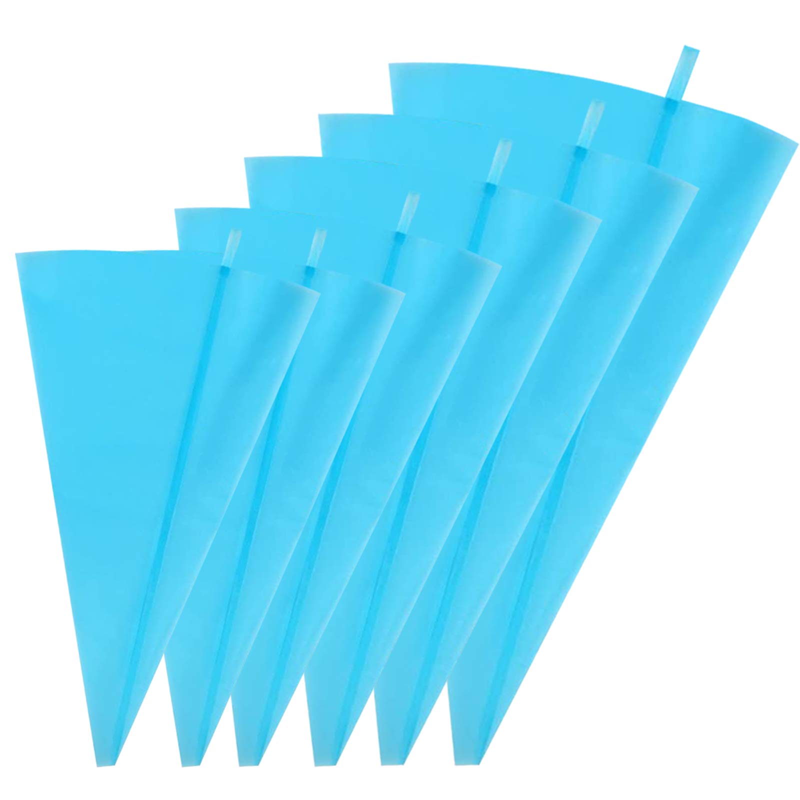 6Pcs Silicone Piping Bags Reusable Icing Piping Bags Cream Pastry Bag Cake Icing Bags DIY Icing Cream Bags for DIY Cake Decorating Tool Cookies Cupcakes Biscuits Dessert Sweets(10",12",14",16",18")