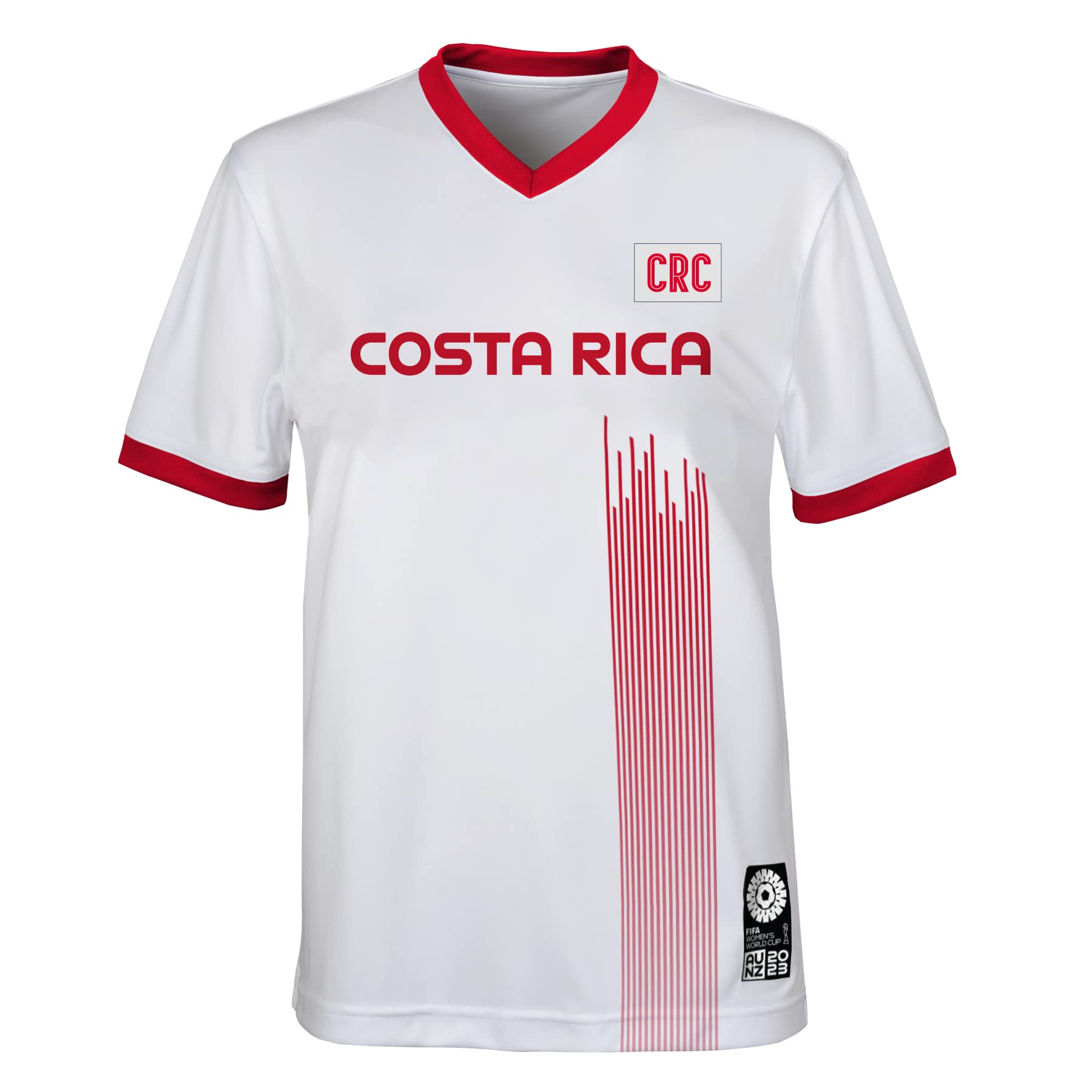 Official 2023 Women's Football World Cup Kids Team Shirt, Costa Rica, White, 5-6 Years