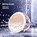 Glitter Rounded Compact Mirror, Customized Round Foldable Compact Metal Makeup Mirror, 1x&2x Magnification Mini Mirror for Travel Purse Gift - Rose Gold Glitter