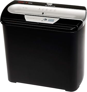 Genie 255 Cd Aktenvernichter Bis Zu 7 Blatt Streifenschnitt Sicherheitsstufe P 1 Mit Cd Shredder Inkl Papierkorb Schwarz Silber Amazon De Burobedarf Schreibwaren