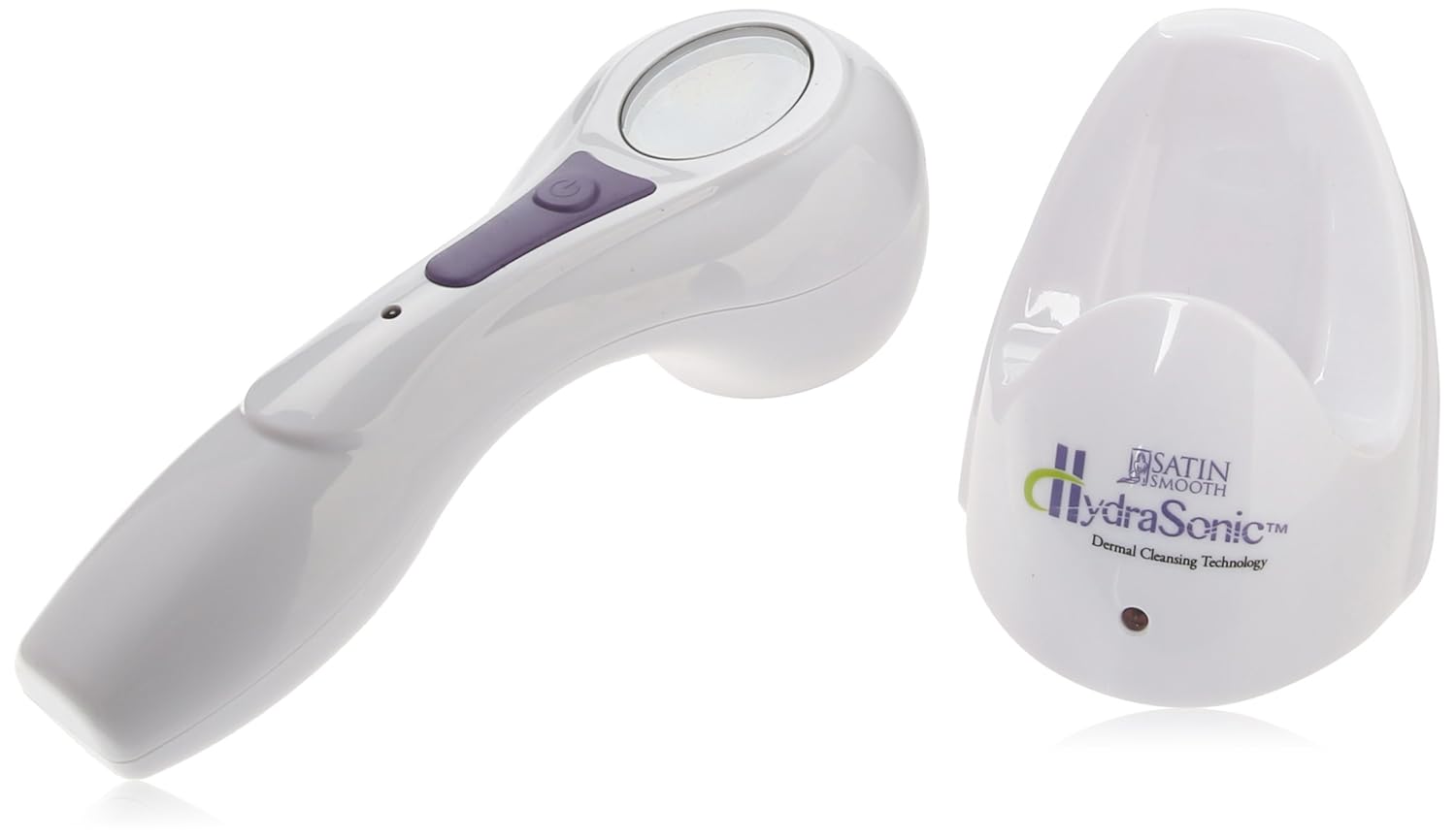 Satin Smooth 7 Piece Hydra Sonic Professional Dermal Cleansing Technology Kit for Unisex, White