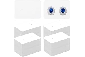 FUCEURY Earring Card Holder - 300 PCS Earring Display Holder Cards, 1.1"x1.6" Blank Paper Cards with 2 Holes, Earring Display Cards for Selling Earrings Necklace Jewelry DIY Crafts (White)