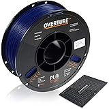 Overture PLA Filament 1.75mm with 3D Build Surface 200mm x 200mm 3D Printer Consumables, 1kg Spool (2.2lbs), Dimensional Accu