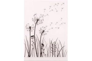 LZBRDY 4.1 by 5.8 Inches Dandelion Flower Grass Dragonfly Plastic Embossing Folders for Scrapbooking Card Making Christmas Folders