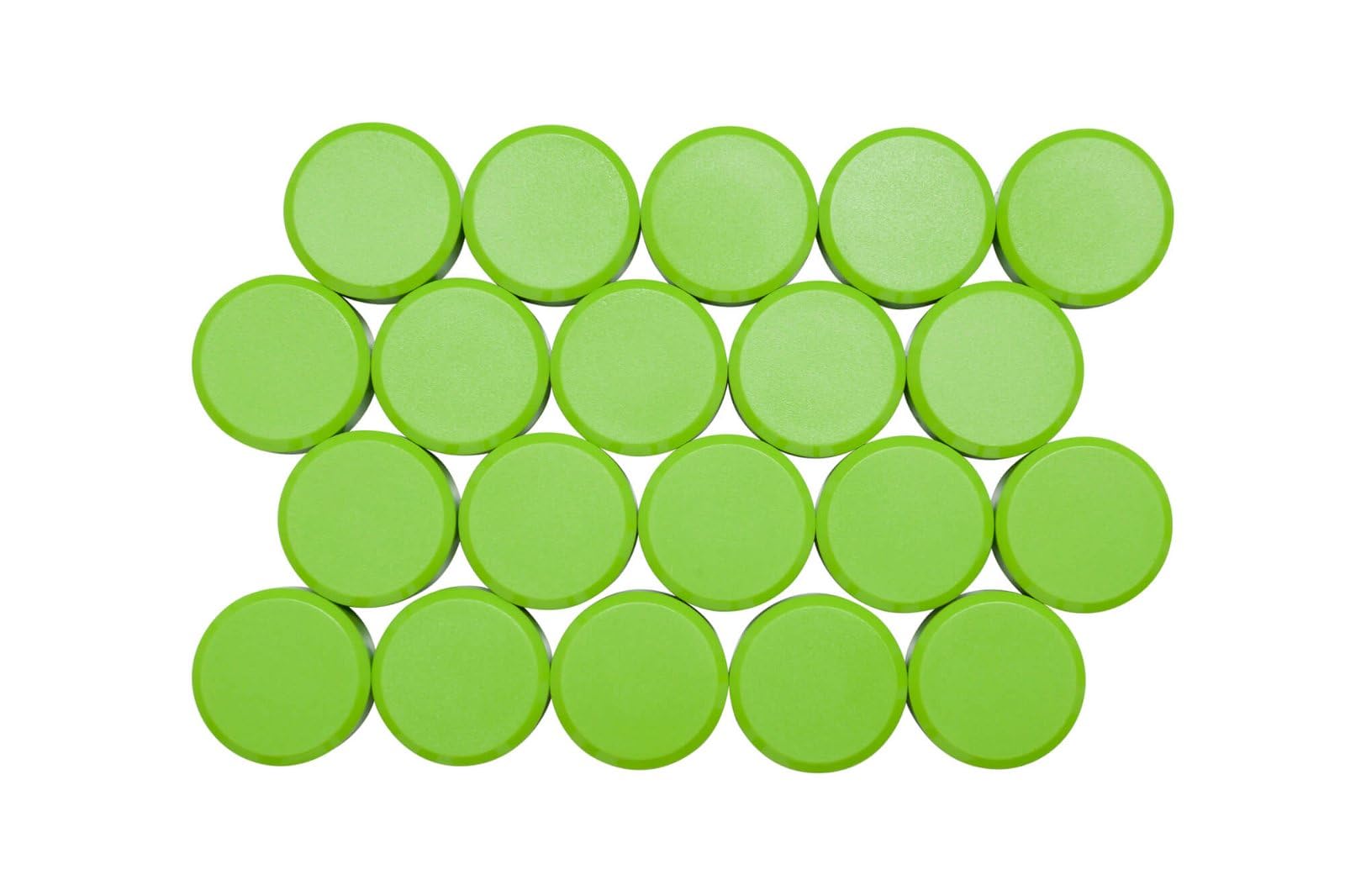 MAUL 30 mm 0.6 kg Maulpro High Quality Round Magnet for Whiteboards - Light Green (Pack of 20)