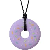 Munchables Donut Chewy Necklace - Sensory Chew Necklace for Strong Chewers (Purple)