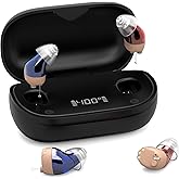 Hearing Aids for Seniors with Hearing Loss - Rechargeable Invisible Support with Noise Cancellation, Crystal Clear Sound Digital Devices for TV & Family Talk, All-Day Comfort Fit, Easy to Use