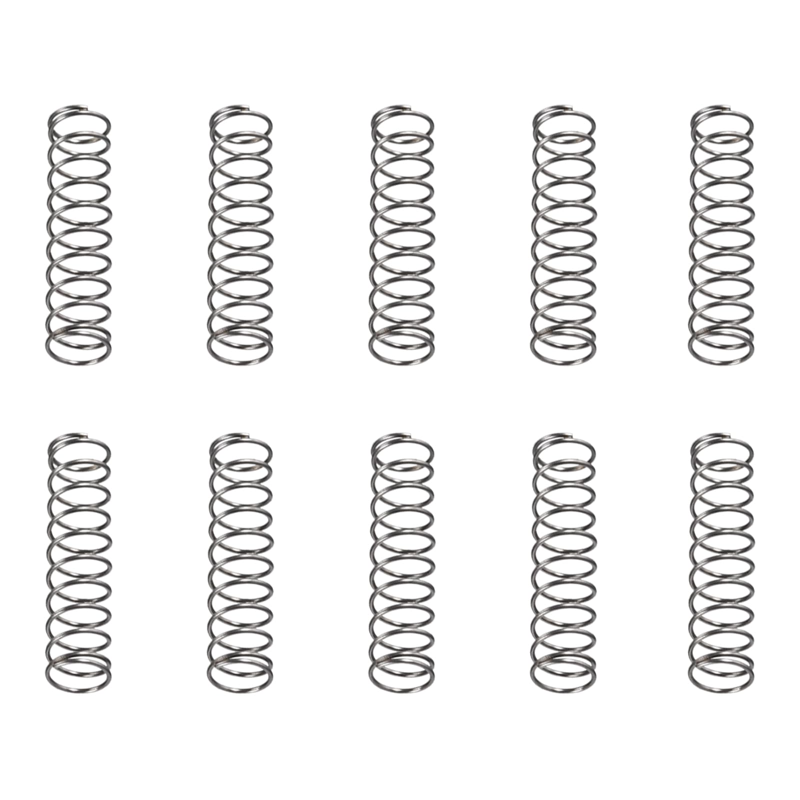 DTGN 0.5x6x25mm(DxODxL) Compression Spring - 10Pack - Good for Machinery - Spring Steel Extension Spring - Gray