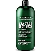 Antibacterial Tea Tree Oil Body Wash For Men & Women - 16oz - Remedy Soap Extra Strength - Helps Treat Acne, Athletes foot, E